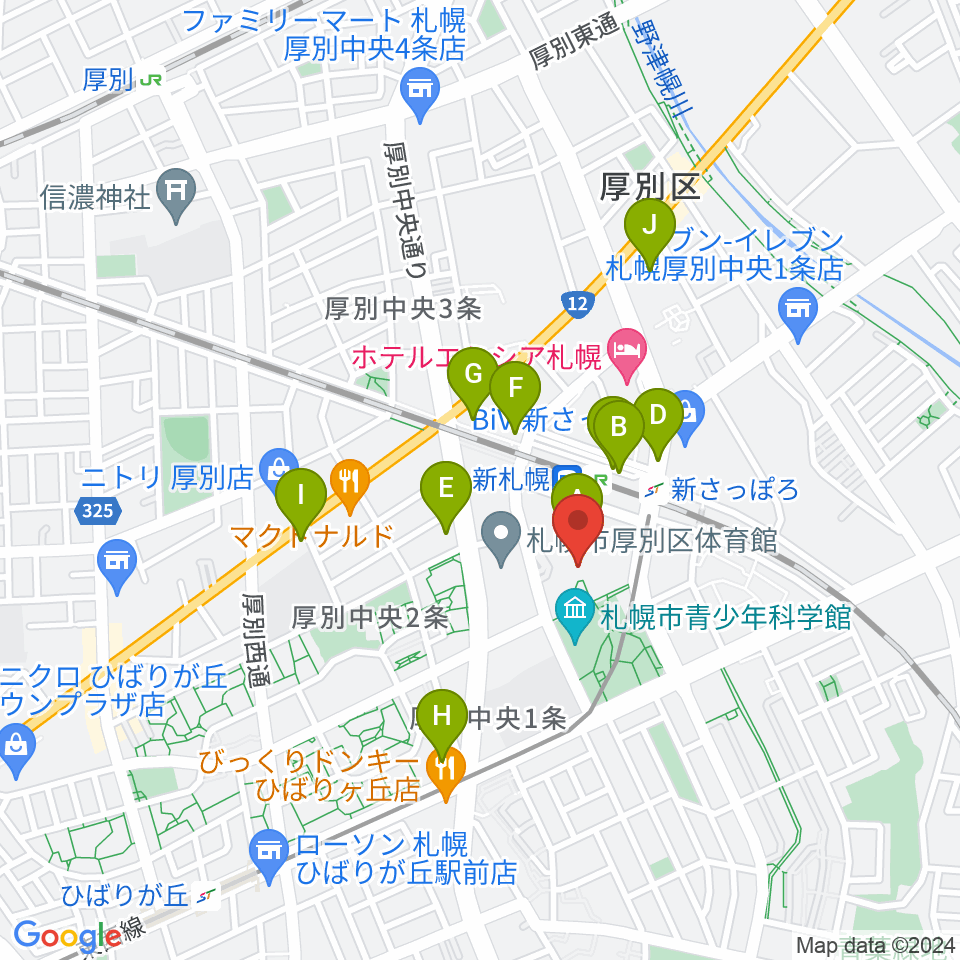 RADIOワンダーストレージ FMドラマシティ周辺のコンビニエンスストア一覧地図