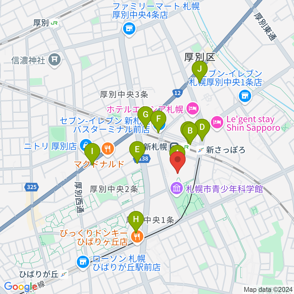 RADIOワンダーストレージ FMドラマシティ周辺のコンビニエンスストア一覧地図