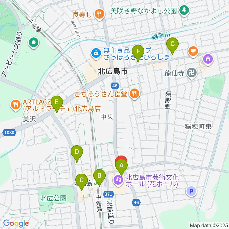 FMメイプル周辺のコンビニエンスストア一覧地図