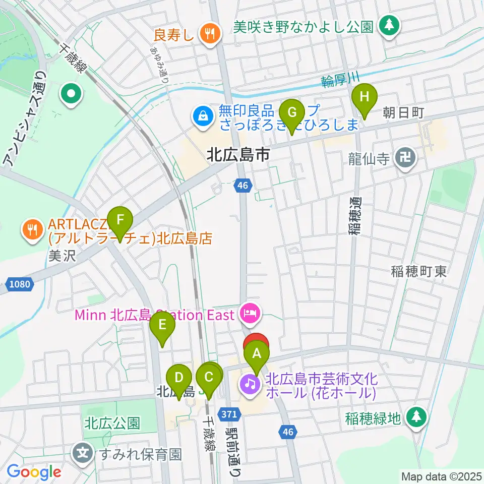 FMメイプル周辺のコンビニエンスストア一覧地図