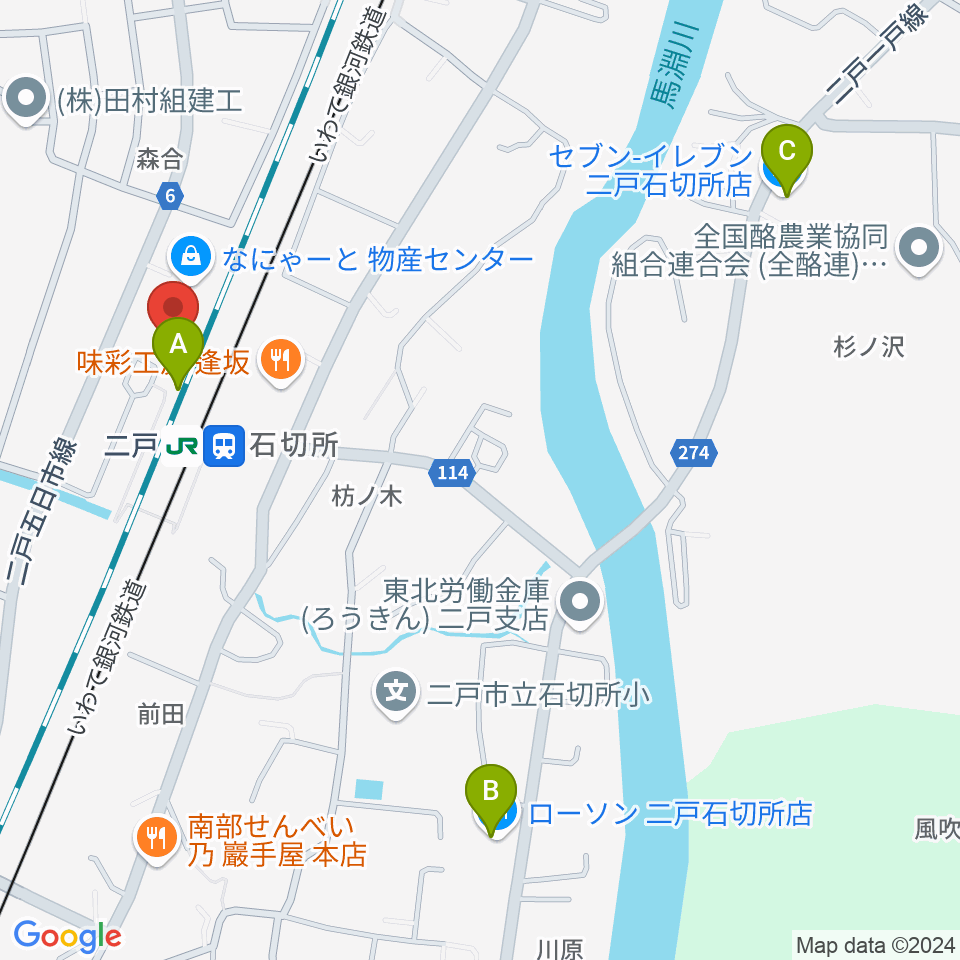 カシオペアFM周辺のコンビニエンスストア一覧地図