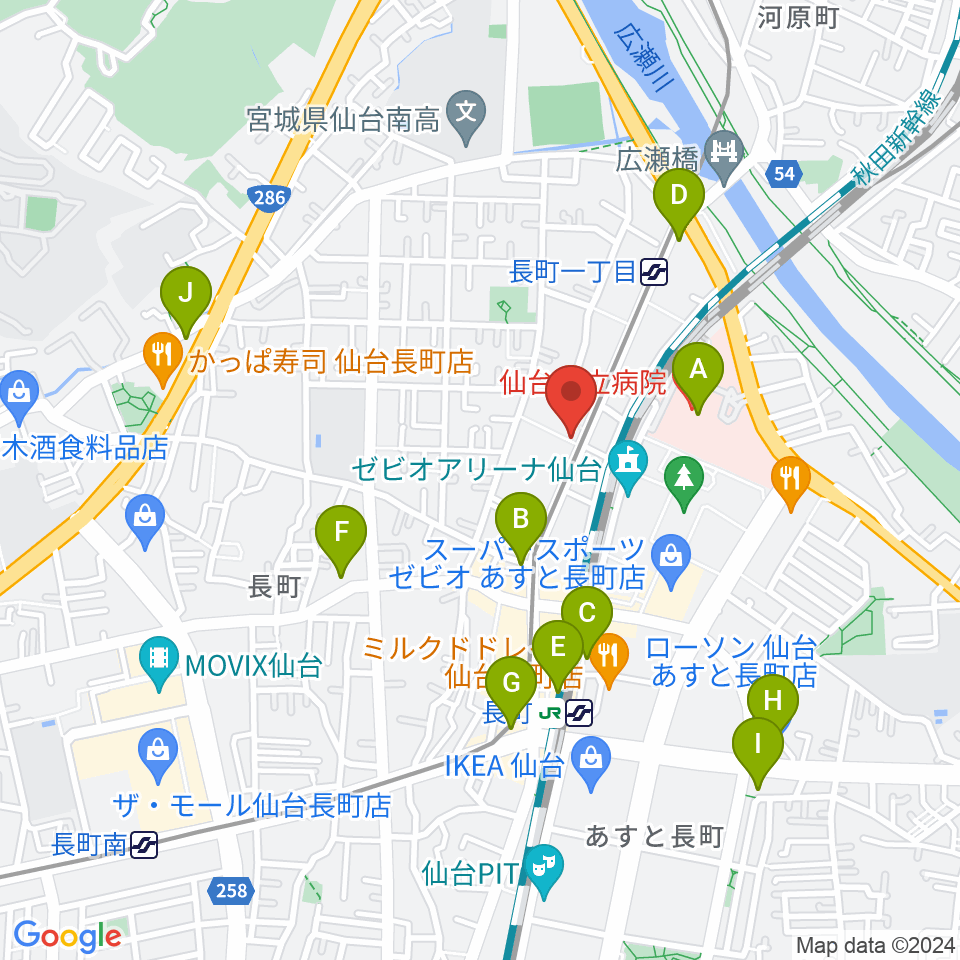 エフエムたいはく周辺のコンビニエンスストア一覧地図