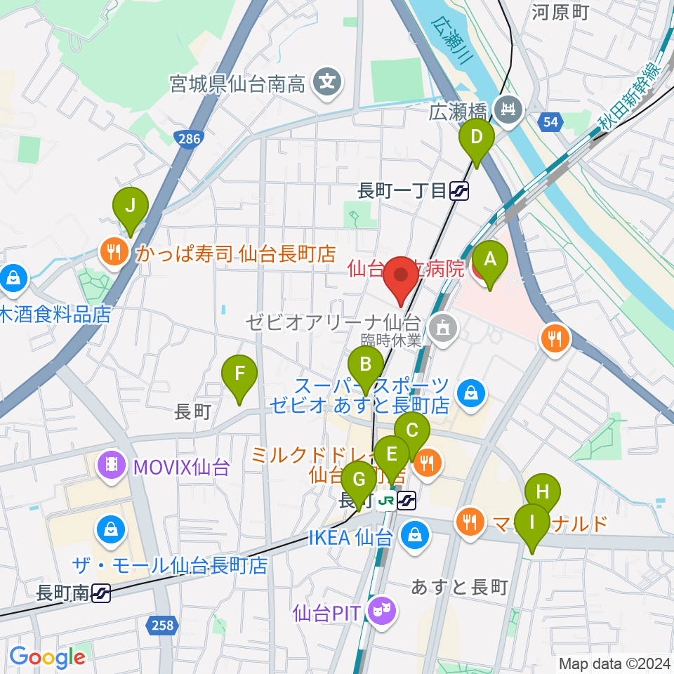 エフエムたいはく周辺のコンビニエンスストア一覧地図