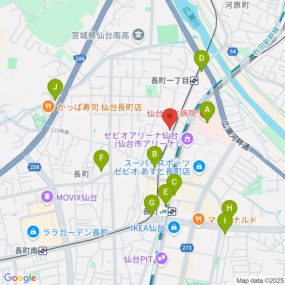 エフエムたいはく周辺のコンビニエンスストア一覧地図