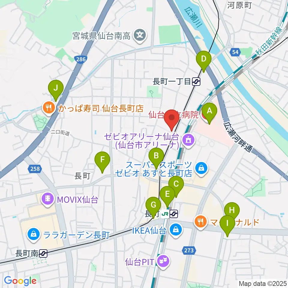 エフエムたいはく周辺のコンビニエンスストア一覧地図