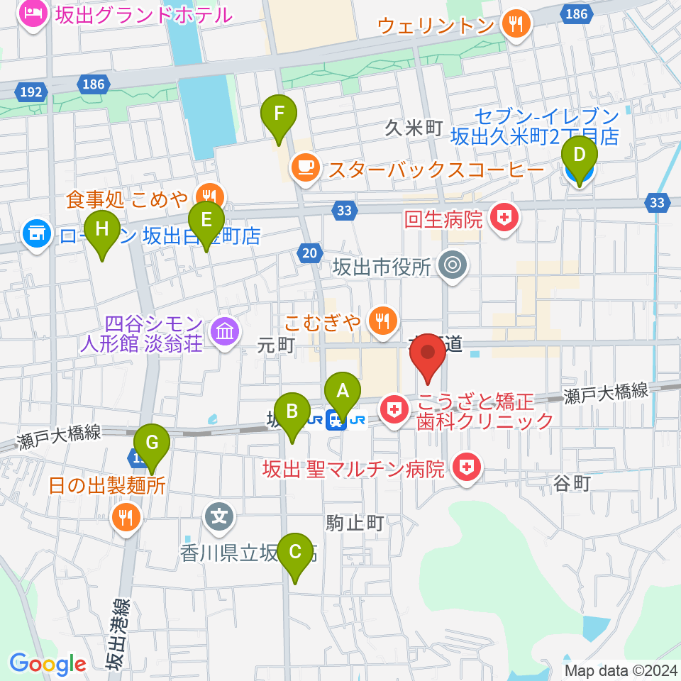 エフエム・サン周辺のコンビニエンスストア一覧地図