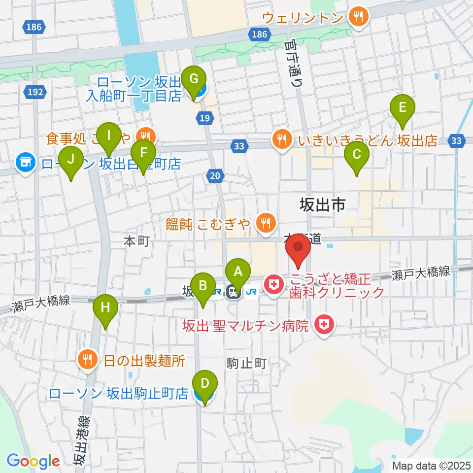 エフエム・サン周辺のコンビニエンスストア一覧地図