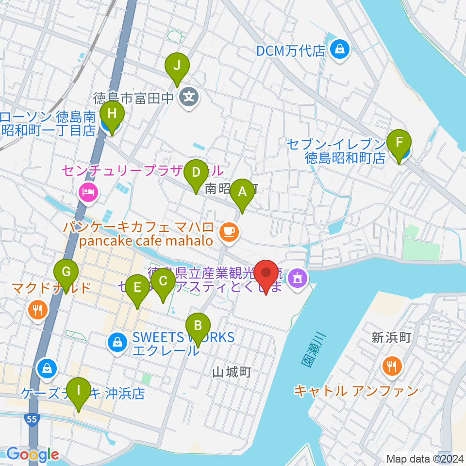 エフエムびざん B-FM791周辺のコンビニエンスストア一覧地図