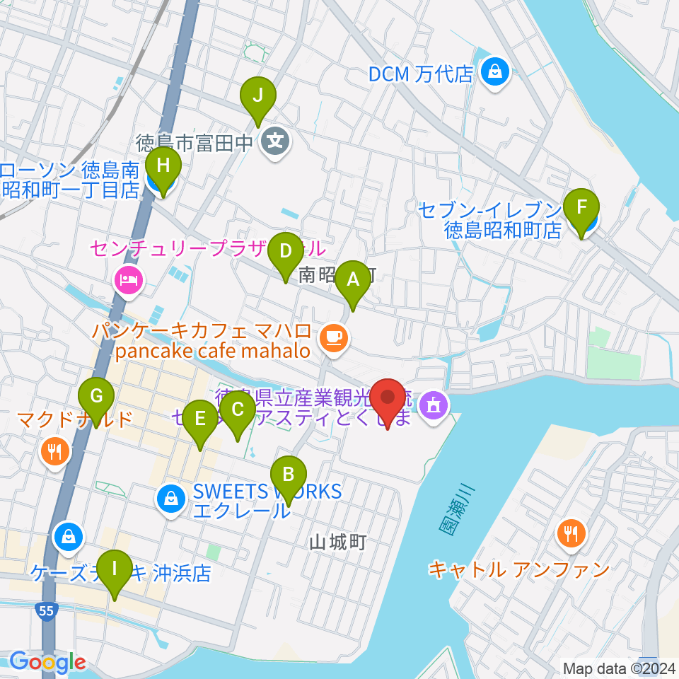 エフエムびざん B-FM791周辺のコンビニエンスストア一覧地図