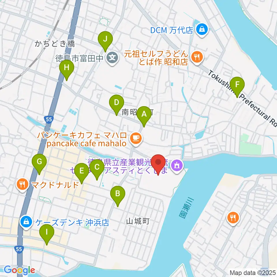 エフエムびざん B-FM791周辺のコンビニエンスストア一覧地図
