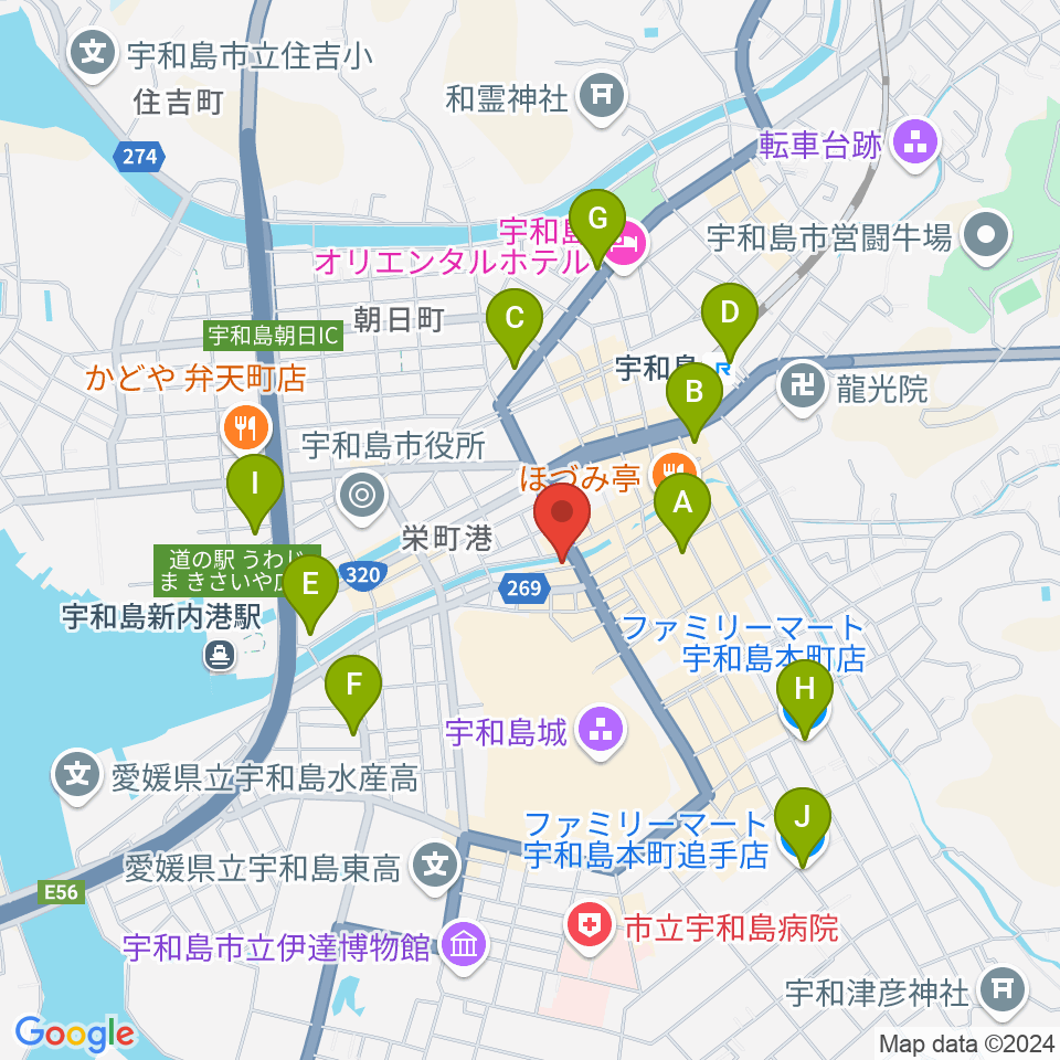 FMがいや周辺のコンビニエンスストア一覧地図