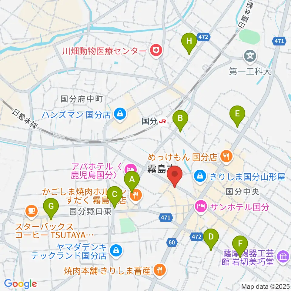 FMきりしま プラスきりしま周辺のコンビニエンスストア一覧地図