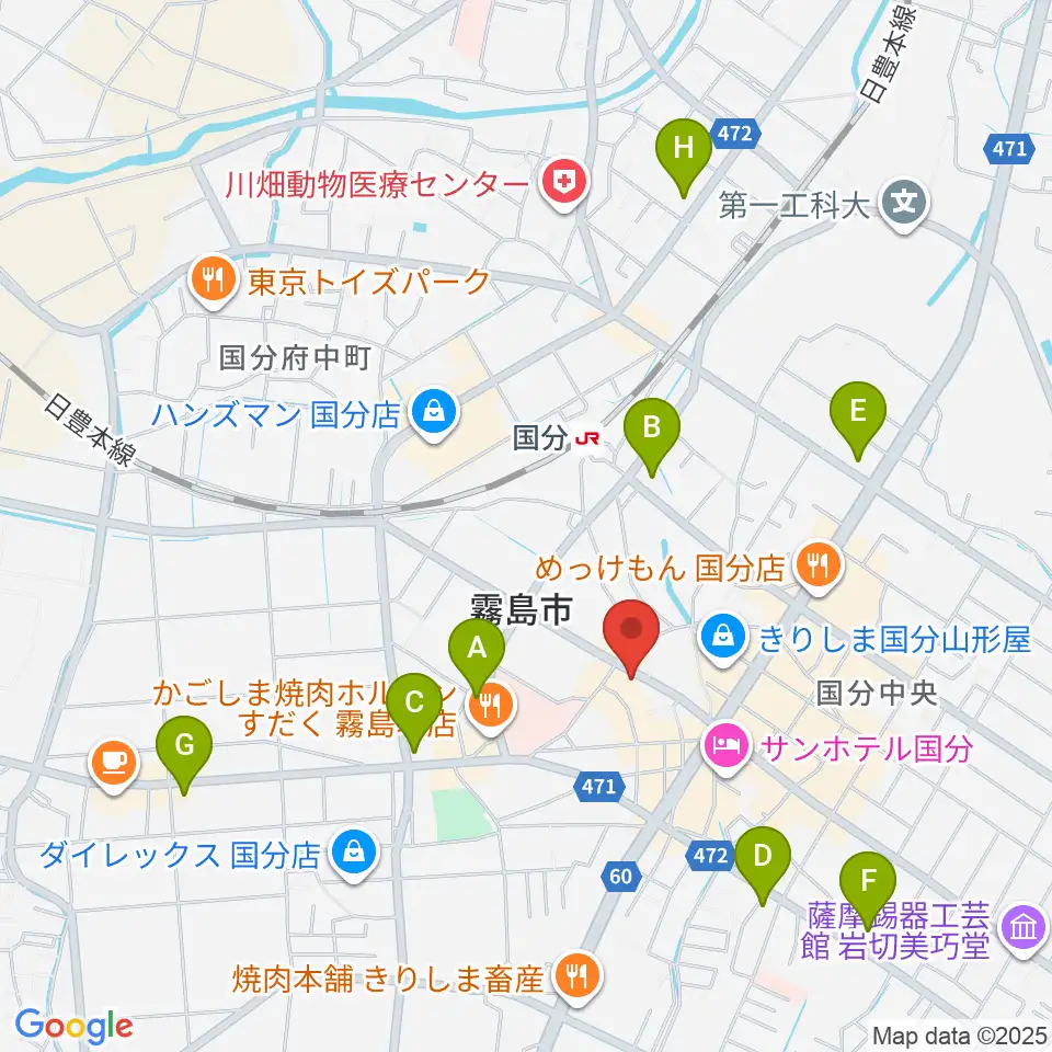 FMきりしま プラスきりしま周辺のコンビニエンスストア一覧地図