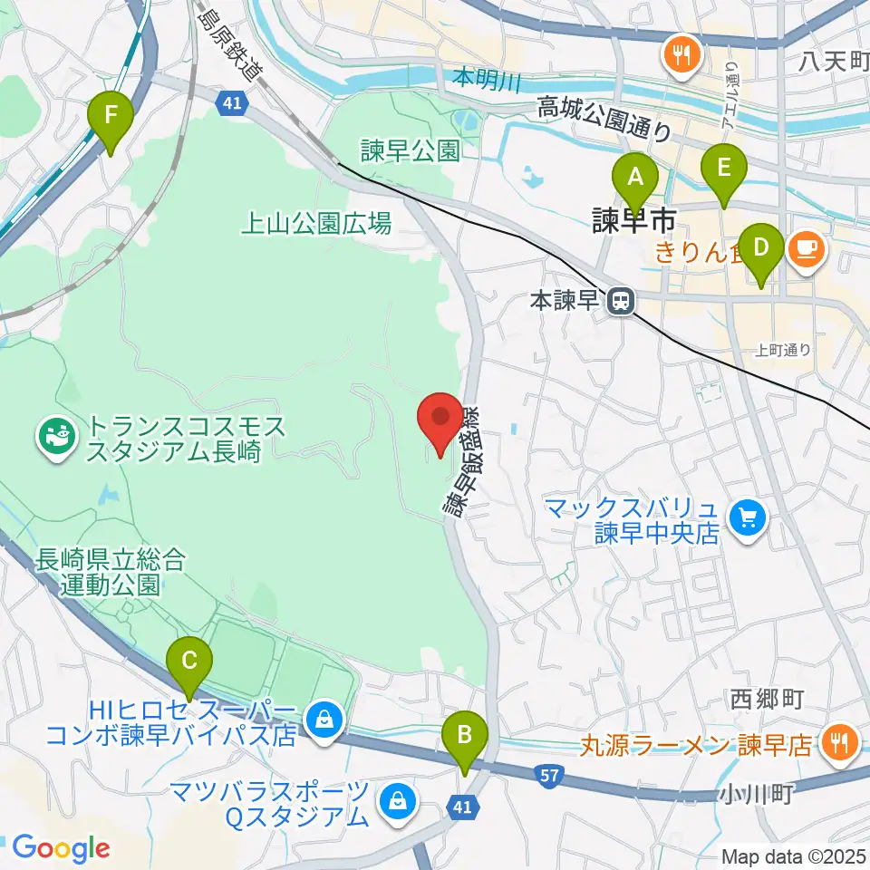エフエム諫早 レインボーFM周辺のコンビニエンスストア一覧地図
