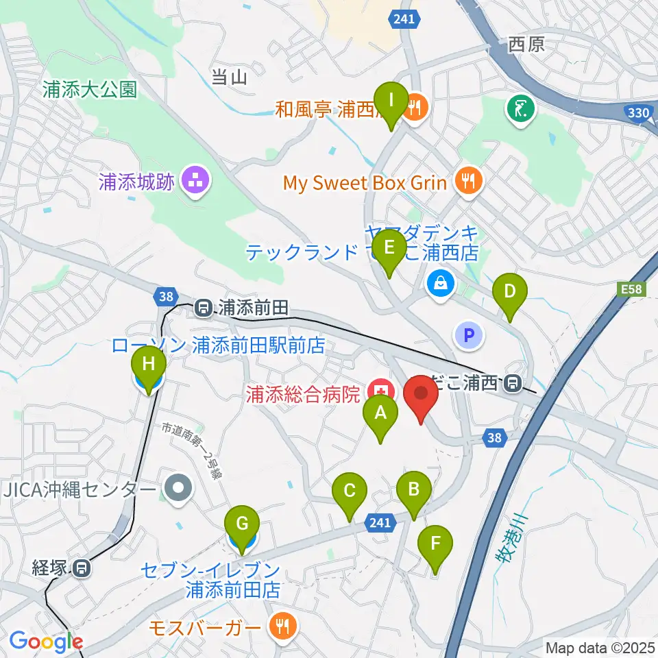 FM21周辺のコンビニエンスストア一覧地図