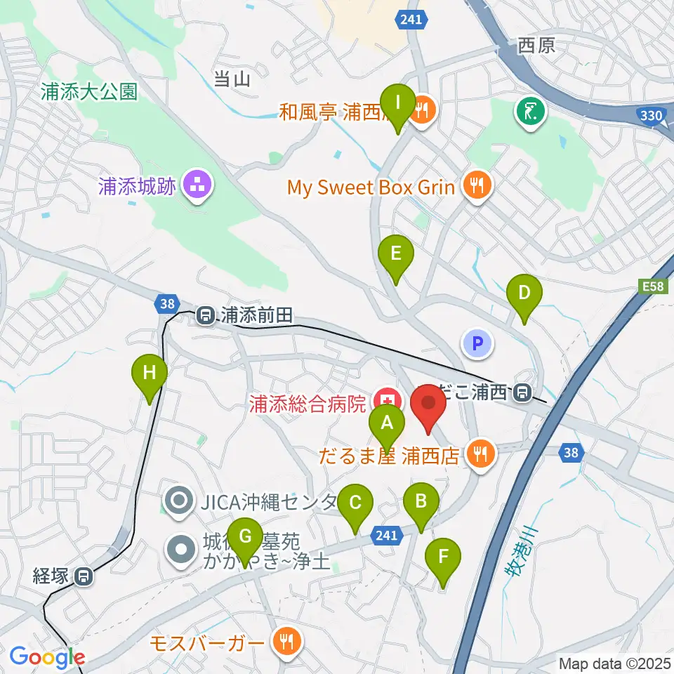 FM21周辺のコンビニエンスストア一覧地図