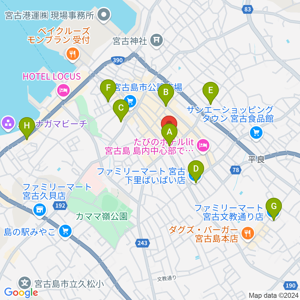 エフエムみやこ周辺のコンビニエンスストア一覧地図