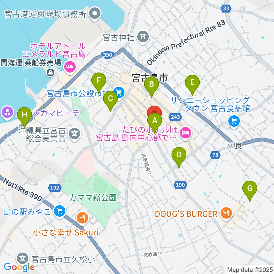 エフエムみやこ周辺のコンビニエンスストア一覧地図