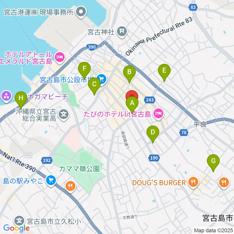 エフエムみやこ周辺のコンビニエンスストア一覧地図