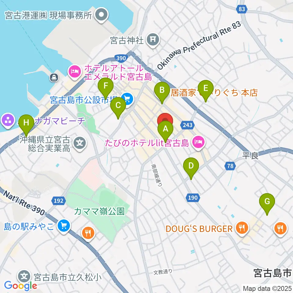 エフエムみやこ周辺のコンビニエンスストア一覧地図