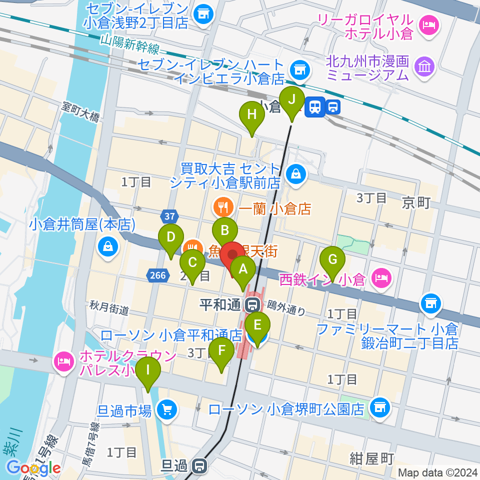 FM KITAQ周辺のコンビニエンスストア一覧地図