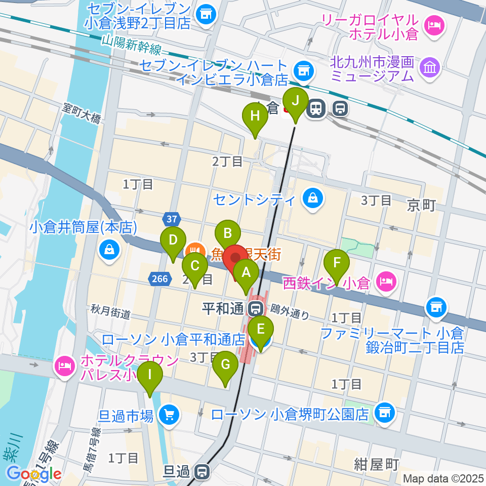 FM KITAQ周辺のコンビニエンスストア一覧地図