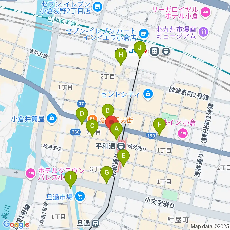 FM KITAQ周辺のコンビニエンスストア一覧地図