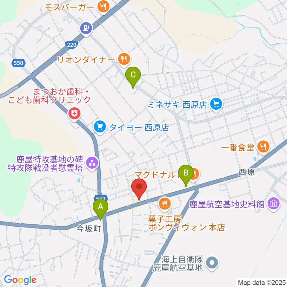 FMかのや周辺のコンビニエンスストア一覧地図