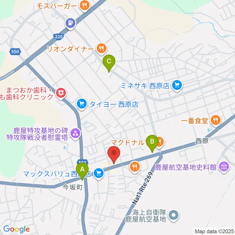 FMかのや周辺のコンビニエンスストア一覧地図