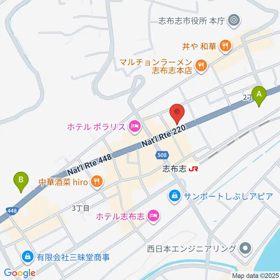 FM志布志周辺のコンビニエンスストア一覧地図