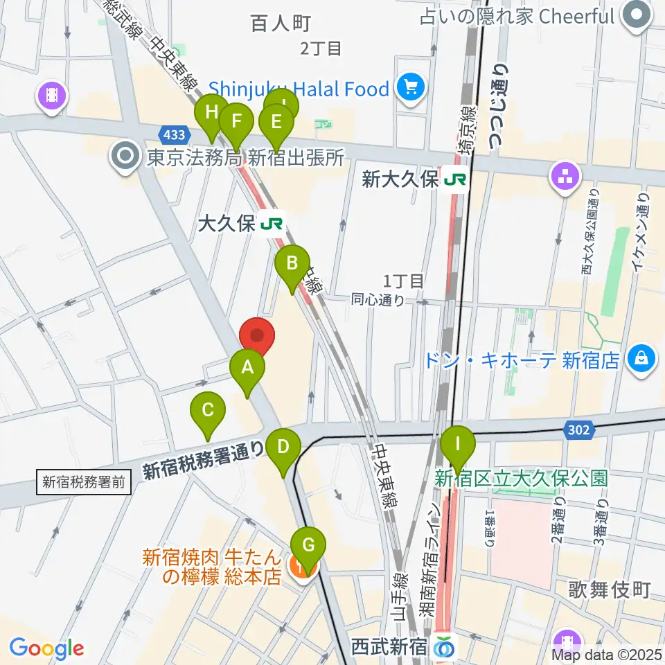 Vantage周辺のコンビニエンスストア一覧地図
