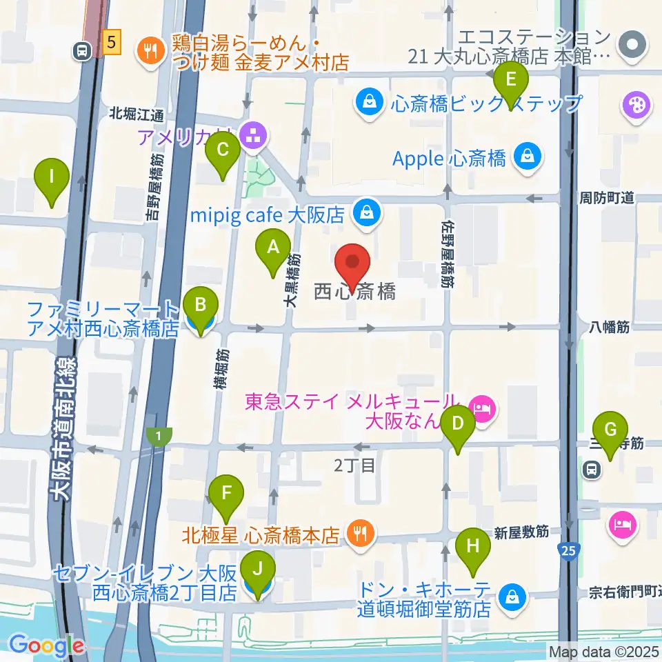 グリーンスタジオ周辺のコンビニエンスストア一覧地図