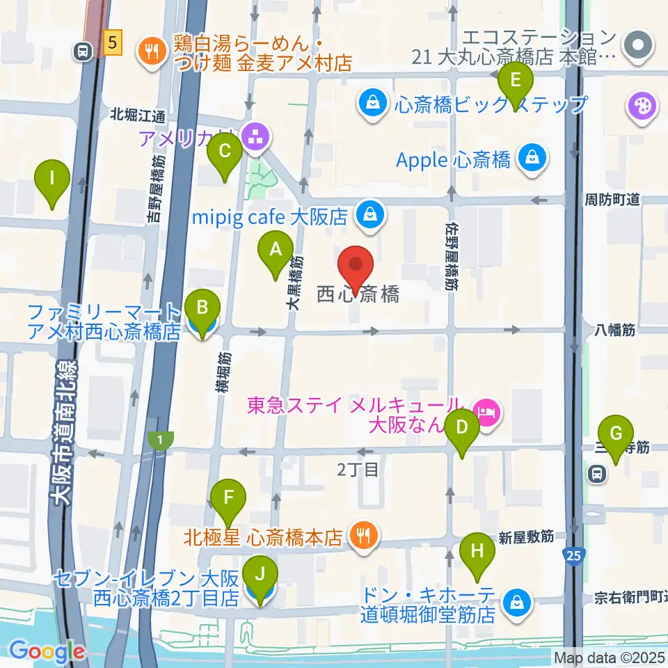 グリーンスタジオ周辺のコンビニエンスストア一覧地図