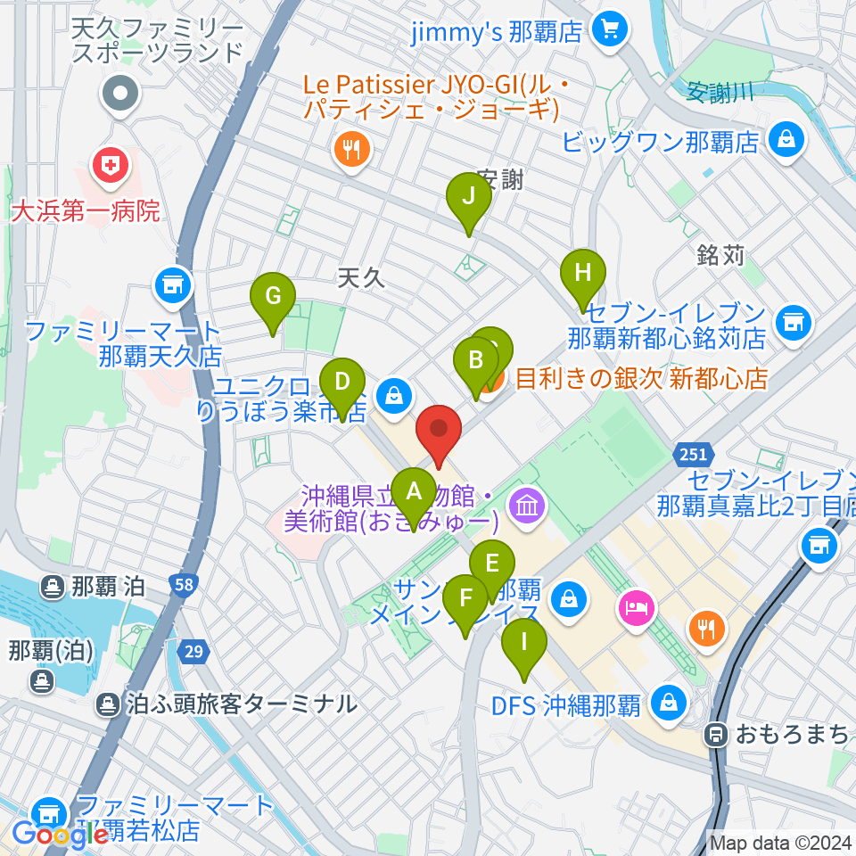 FMレキオ周辺のコンビニエンスストア一覧地図