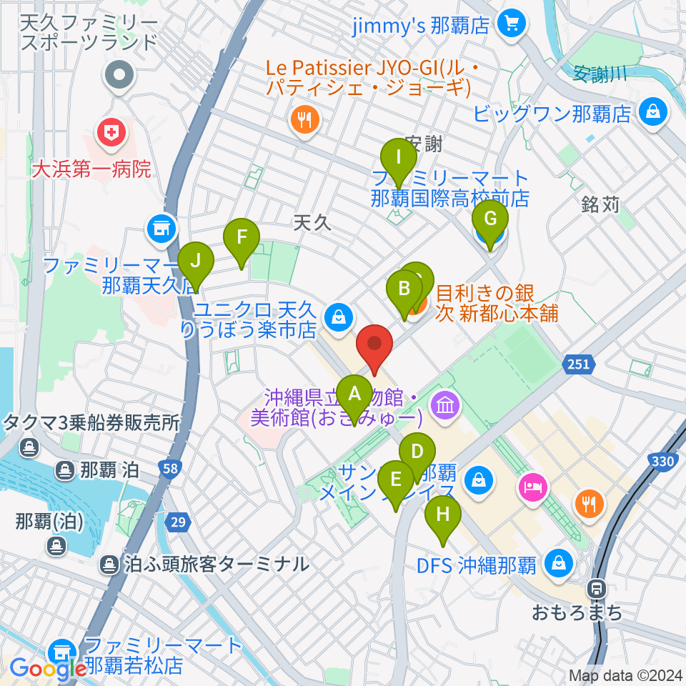 FMレキオ周辺のコンビニエンスストア一覧地図