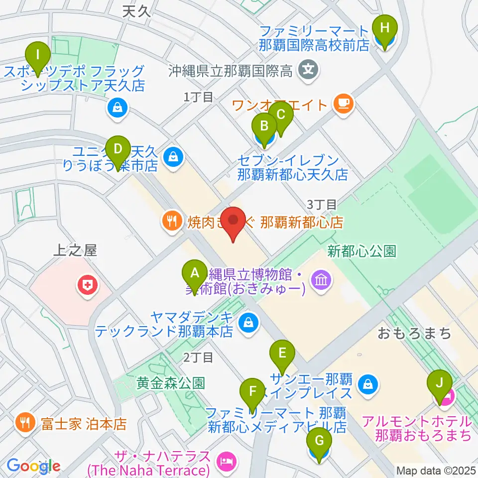 FMレキオ周辺のコンビニエンスストア一覧地図