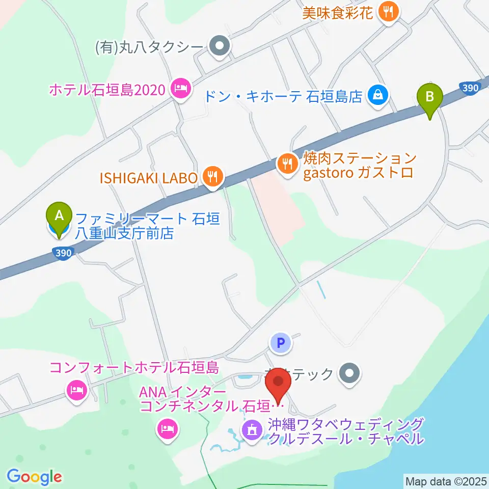 FMいしがきサンサンラジオ周辺のコンビニエンスストア一覧地図