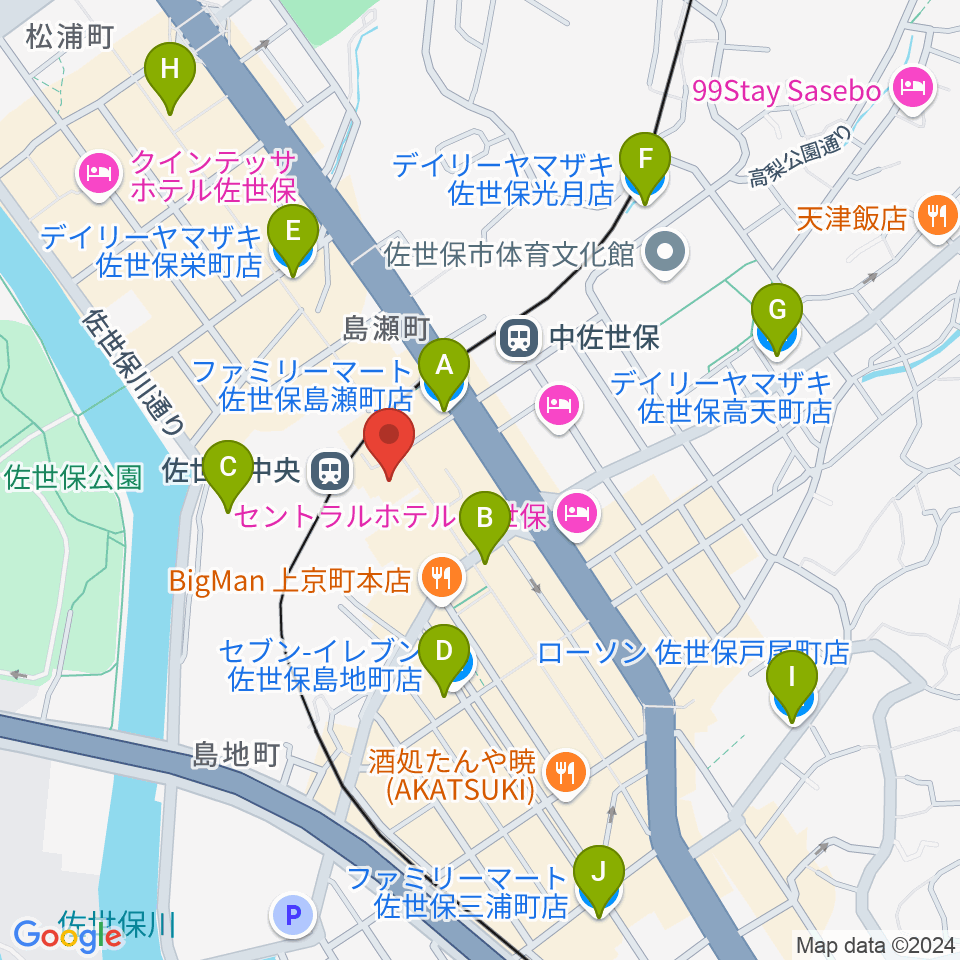 はっぴぃ！FM周辺のコンビニエンスストア一覧地図