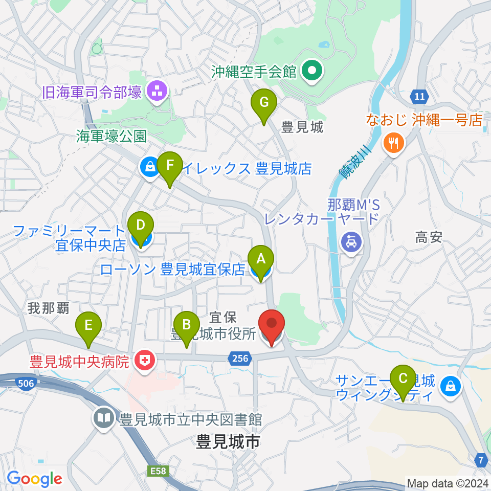 FMとよみ周辺のコンビニエンスストア一覧地図