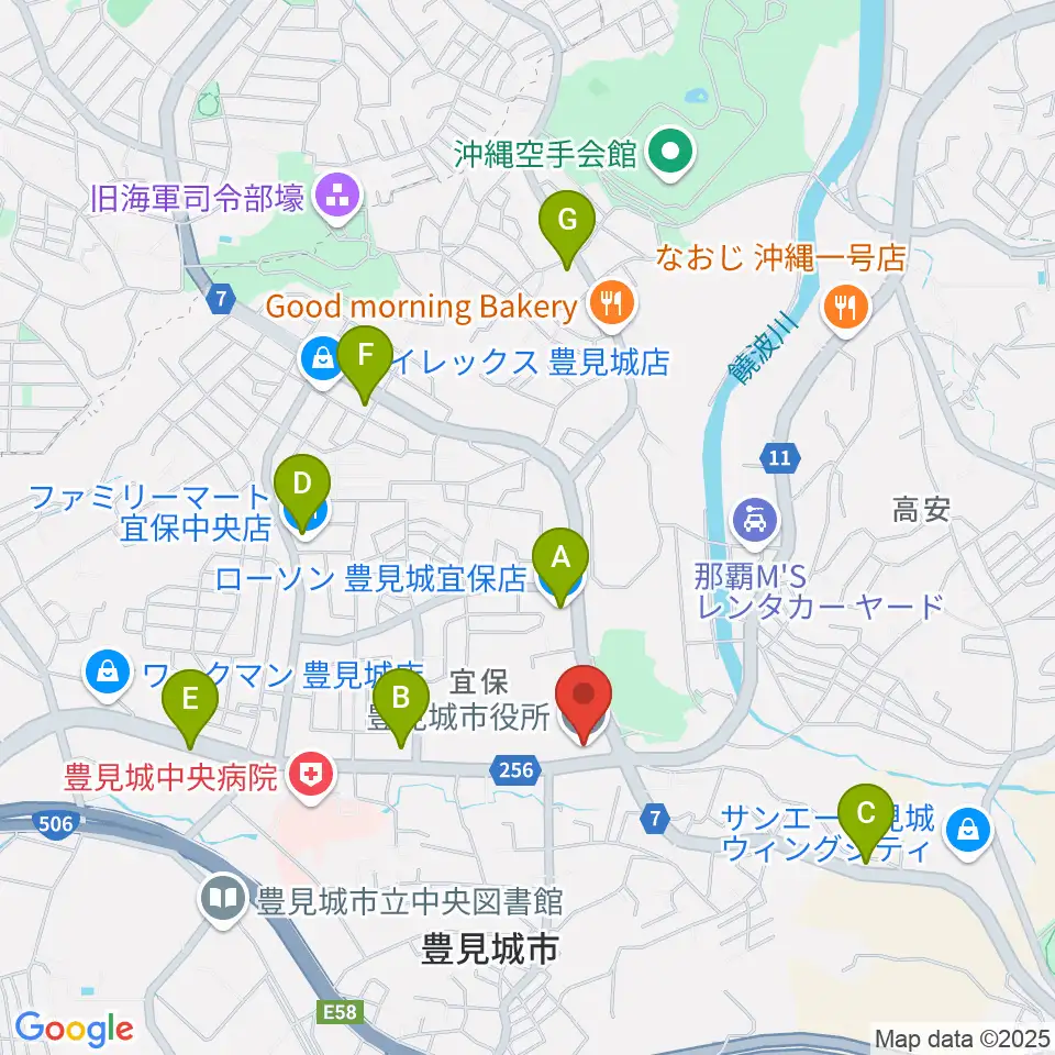 FMとよみ周辺のコンビニエンスストア一覧地図