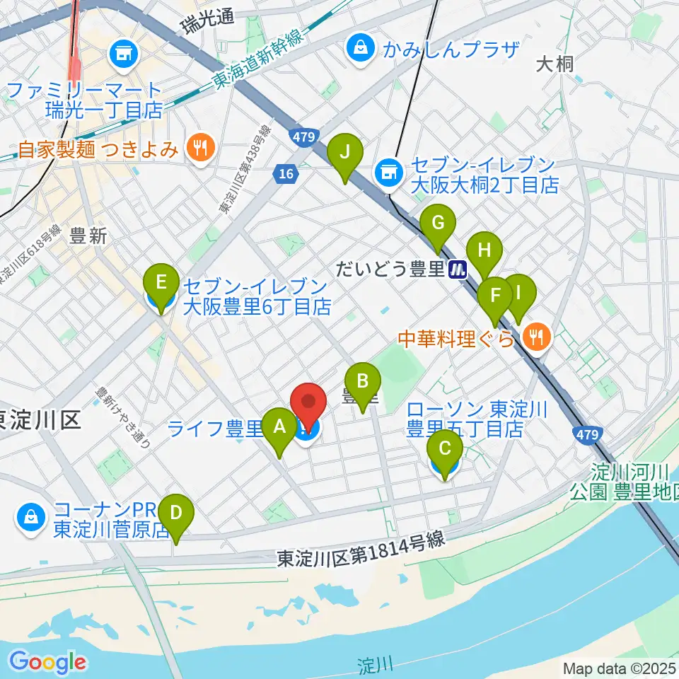 LIVEHOUSE39周辺のコンビニエンスストア一覧地図