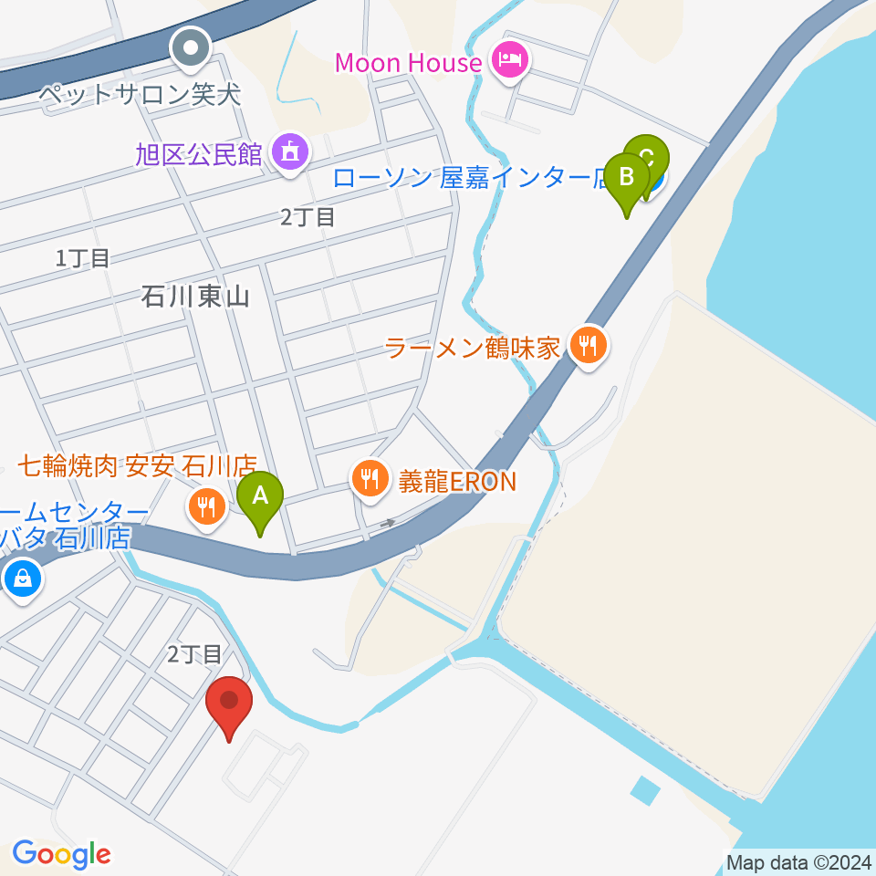 FMうるま周辺のコンビニエンスストア一覧地図