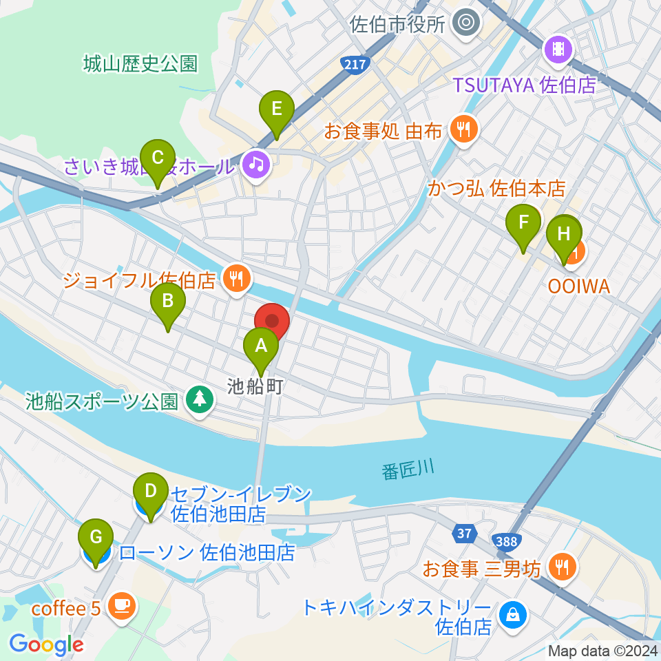 エフエム佐伯周辺のコンビニエンスストア一覧地図