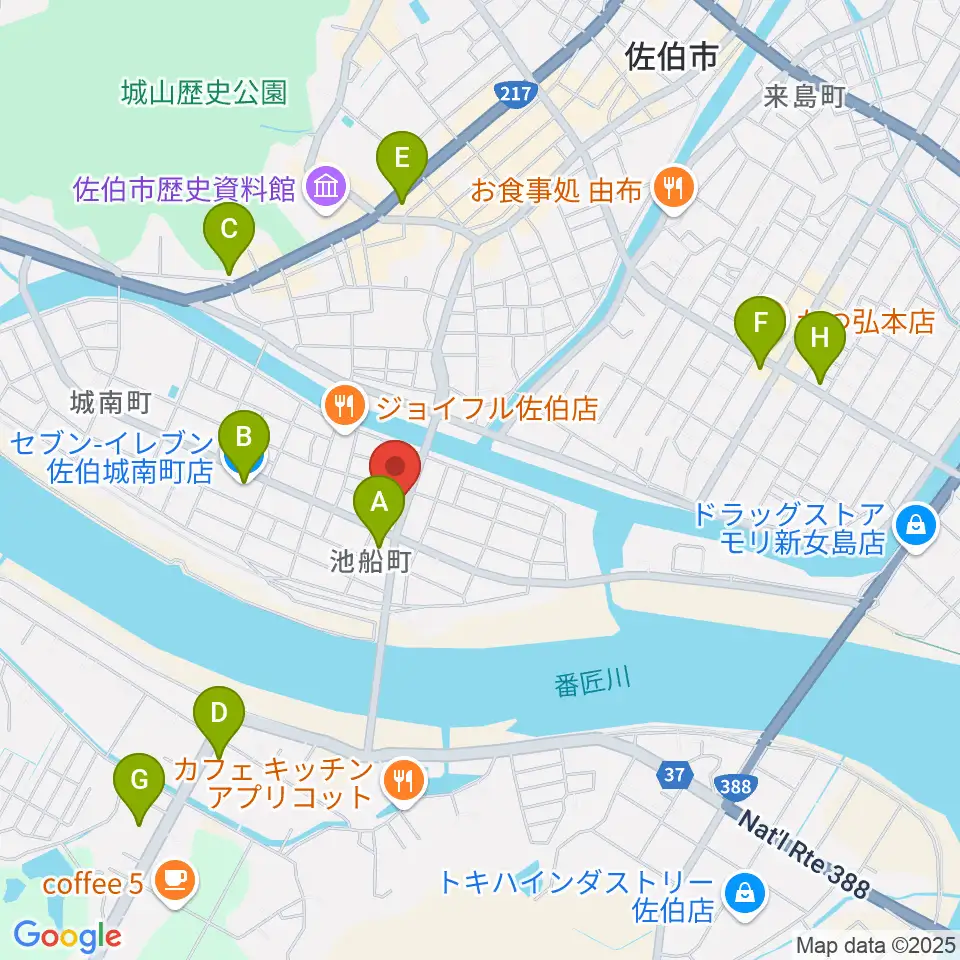 エフエム佐伯周辺のコンビニエンスストア一覧地図