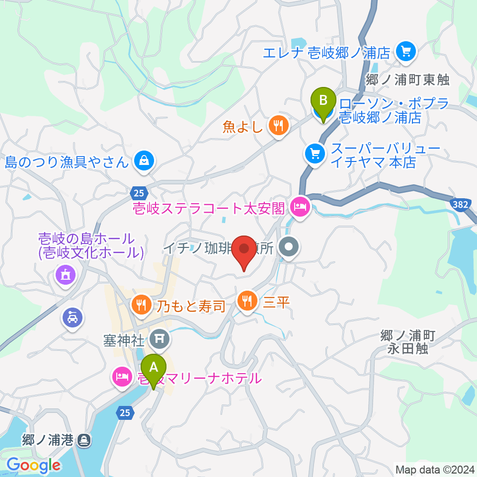 壱岐エフエム周辺のコンビニエンスストア一覧地図