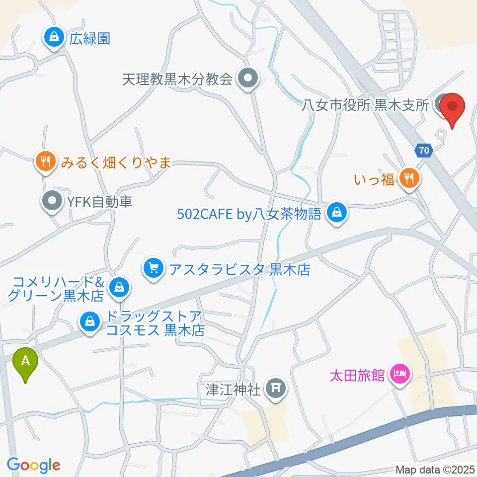 FM八女周辺のコンビニエンスストア一覧地図