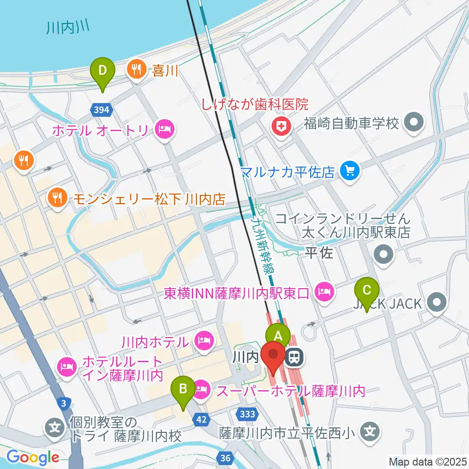 FMさつませんだい周辺のコンビニエンスストア一覧地図