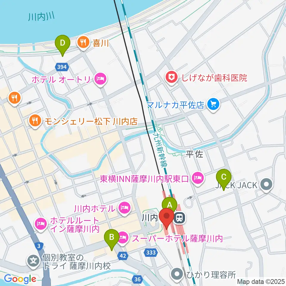 FMさつませんだい周辺のコンビニエンスストア一覧地図