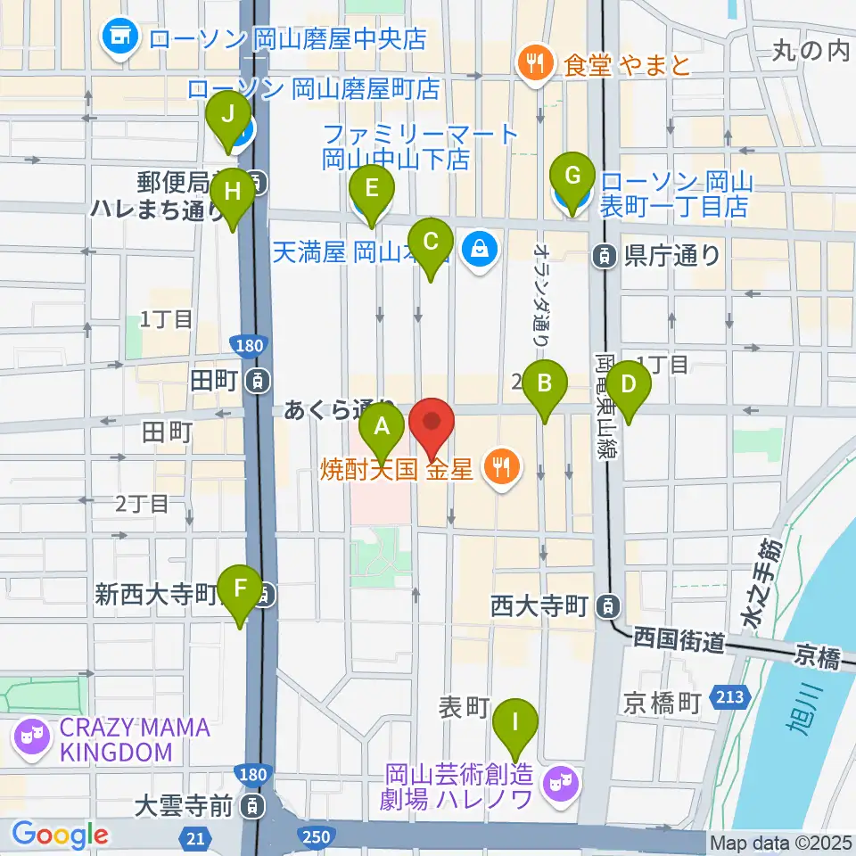 レディオモモ周辺のコンビニエンスストア一覧地図