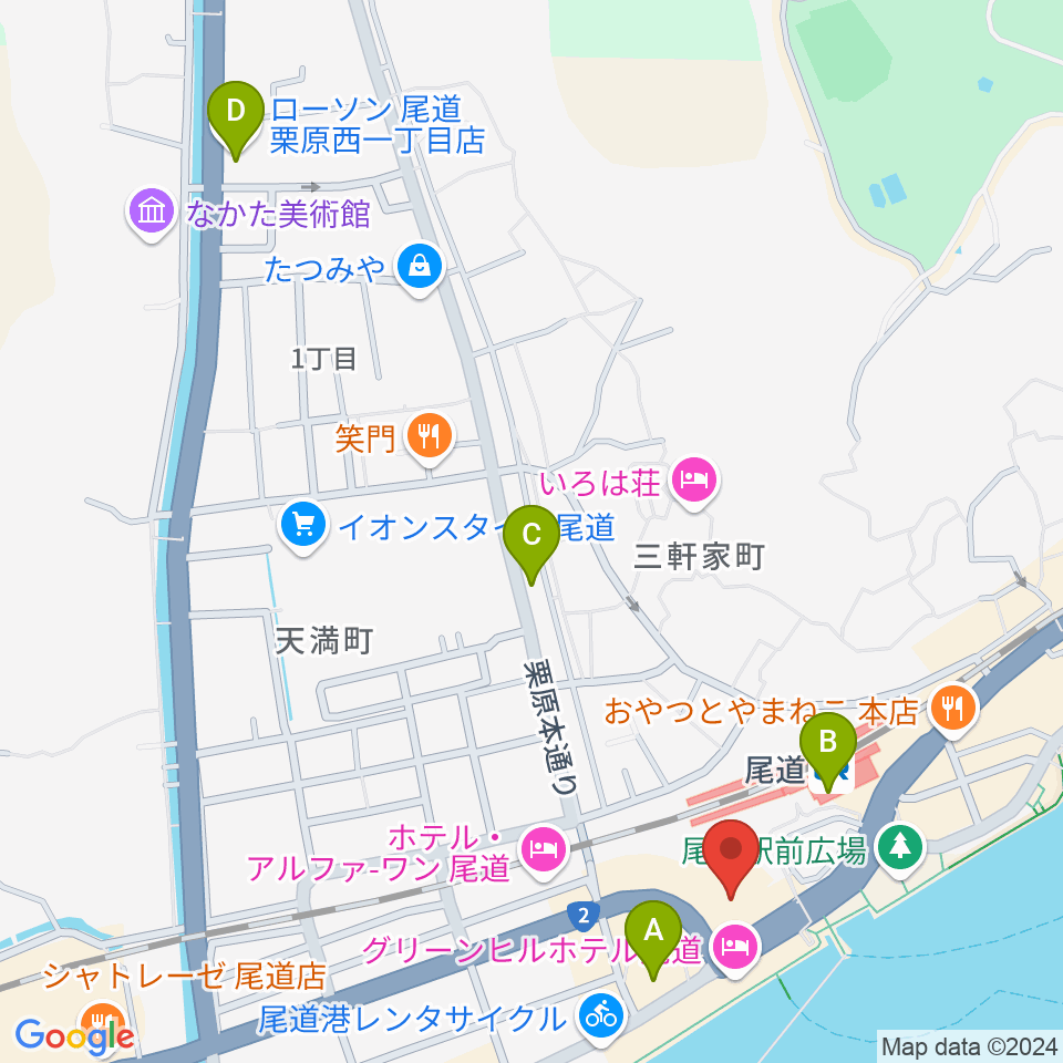 エフエムおのみち周辺のコンビニエンスストア一覧地図